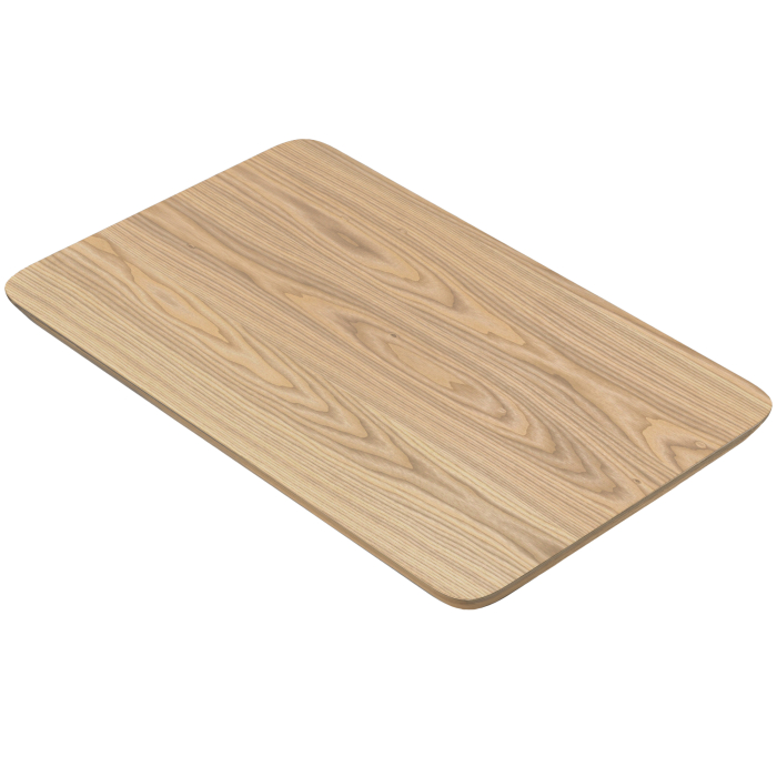 LUGANO | Bistro Tischplatte | Schweizer Kante | B:T 120 x 70 cm | Eiche | Quadratisch