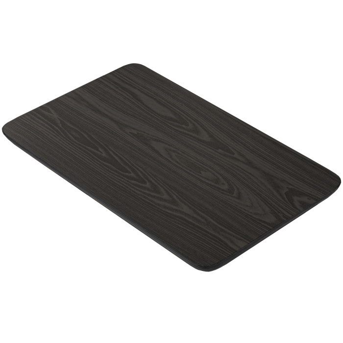LUGANO | Bistro Tischplatte | Schweizer Kante | B:T 120 x 70 cm | Schwarz | Quadratisch