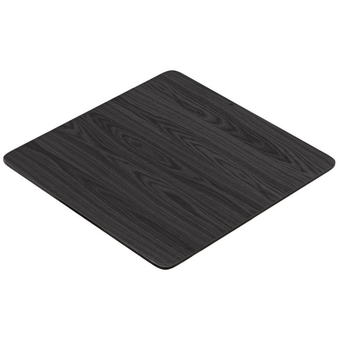 LUGANO | Piano Bistro | Margine Svizzero | B:T 80 x 80 cm | Nero | Quadrato