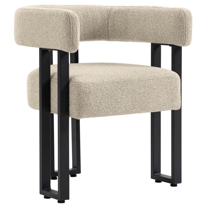 LUKE | Bistro Chair | Teddy Fabric | Dark Grey