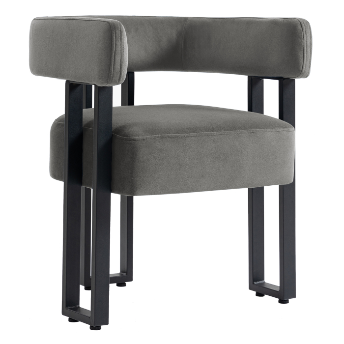 LUKE | Bistro Chair | Velvet | Grey