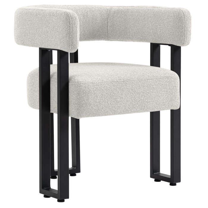 LUKE | Bistro Stuhl | Teddystoff | Creme