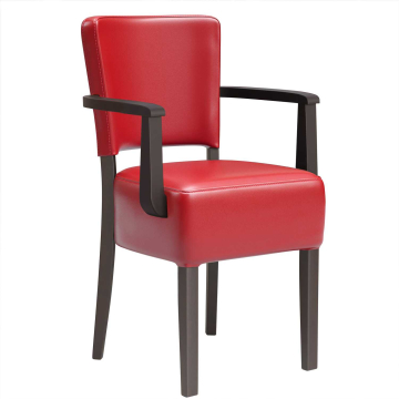 LUCA ARM | Bistrostuhl | Rot | Leder