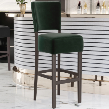 LUCA | Bistro Bar Stool | Velvet | Green