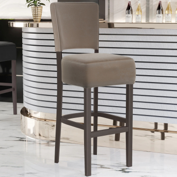 LUCA | Bistro Barhocker | Samt | Taupe