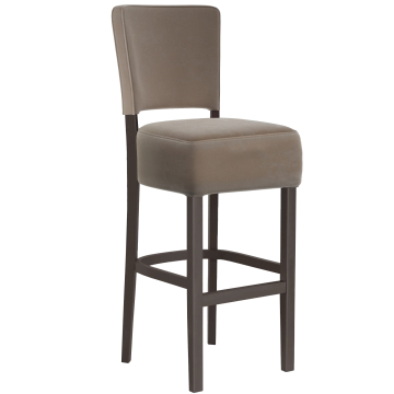 LUCA | Bistro Barstol | Samt | Taupe