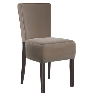 LUCA FULL | Bistro Samt Stol | Taupe