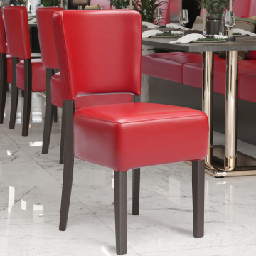 LUCA | Restaurantstoel | Rood | Leer