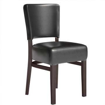 LUCA SMALL | Restaurant Chair | Black | Leather