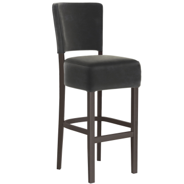 LUCA | Tabouret de bar bistro | Velours | Gris