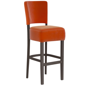 LUCA | Tabouret de bar Bistro | Velours | Orange