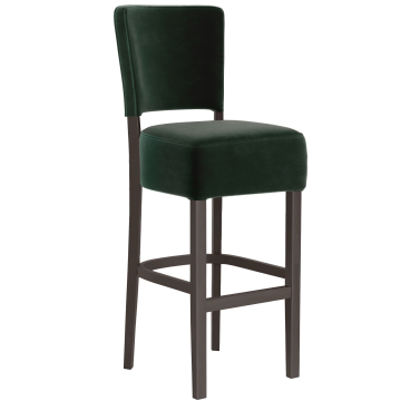 LUCA | Tabouret de bar bistro | Velours | Vert