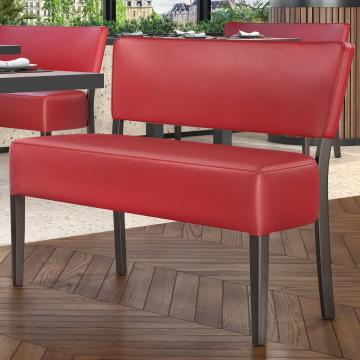 LUCA | Diner Bank | Rood | B:H 120 x 83 cm | Leer