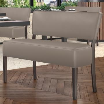 LUCA | Diner Bank | Taupe | B:H 120 x 83 cm | Leer
