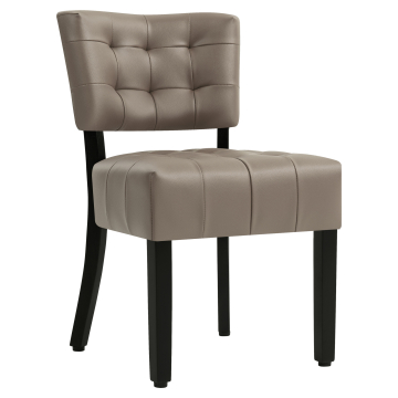 LUCA BIG | Bistrostoel | Knoop | Taupe | Leer
