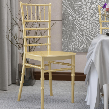 LUCIANA | Hochzeitsstuhl | Gold | Kunststoff | Stapelbar