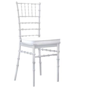 LUCIANA | Bruiloft Stoel | Wit | Plastic | Stapelbaar | + Zitkussen