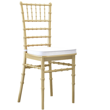 LUCIANA | Wedding chair | Gold | Plastic | Stackable | + seat cushion