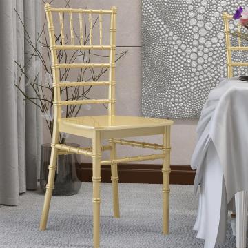 LUCIANA | Hochzeitsstuhl | Gold | Kunststoff | Stapelbar