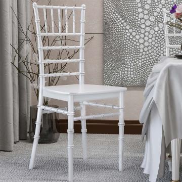 LUCIANA CLASSIC | Chaise de mariage | Blanc | Plastique | Empilable