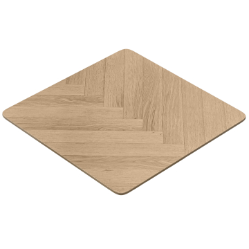LUGANO FISHBONE | Gastro bordplade | B:T 60 x 60 cm | Eg | Firkantet