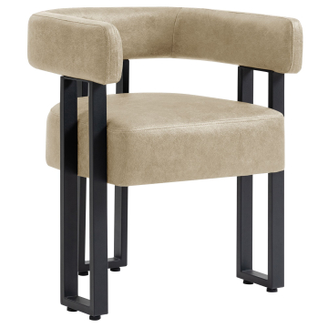 LUKE | Bistro Stuhl | Leder | Beige
