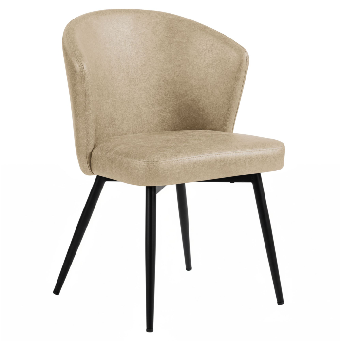 Lynn | Sedia da hotel | Beige | Pelle