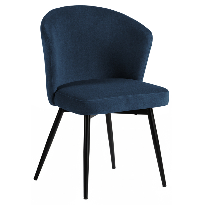 Lynn | Chaise d'hôtel | Bleue | Velours