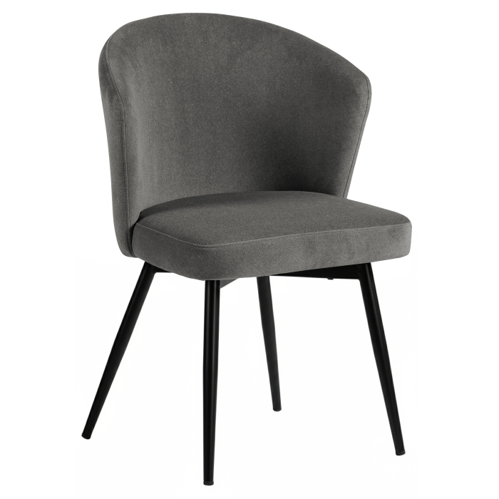 Lynn | Chaise d'hôtel | Grise | Velours