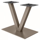 MADRID V | Bistro Table Frame | Taupe | Height: 72 cm | Column: 6 x 6 cm | Base: 40 x 70 cm