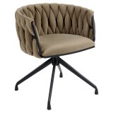 MARIS | Hotel Stuhl | Samt | Taupe | Drehfunktion