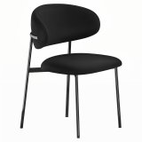 Maya | Fauteuil hôtel | Cuir | Noir