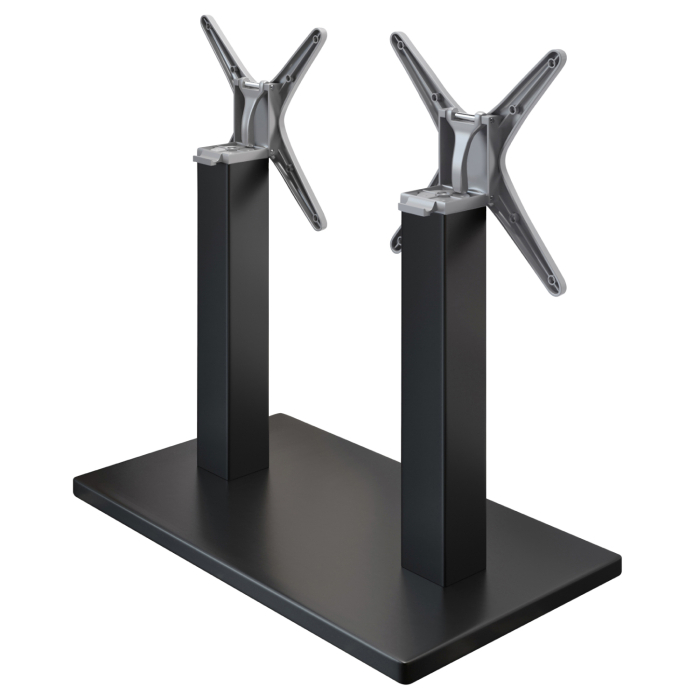 MADRID | Marco de mesa doble Bistro | Negro | Altura: 72 cm | Columna: 8 x 8 cm | Base: 40 x 70 cm | Plegable