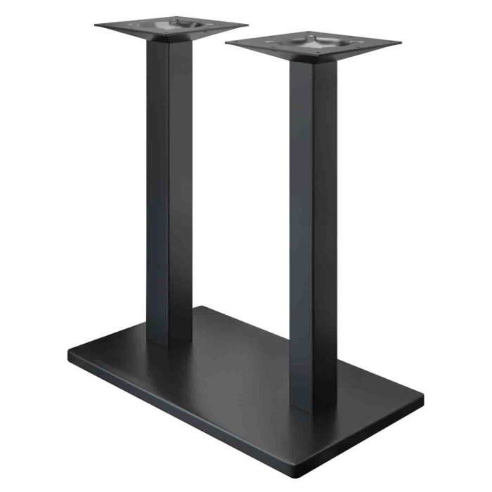 MADRID | Bistro dobbel bar bordramme | Svart | Høyde: 105 cm | Søyle: 8 x 8 cm | Bunn: 40 x 70 cm
