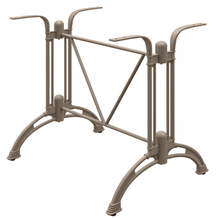 MALAGA | Dobbel understell til bord | Taupe | 2 fot: 90 x 60 cm | Søyle: 72 cm | støpt optikk