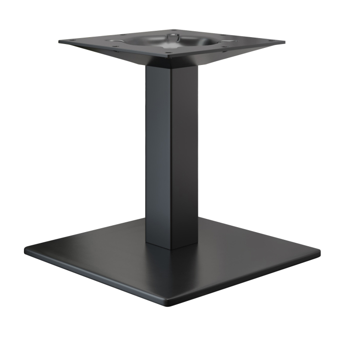MADRID | Bistro Lounge Table Frame | Black | Height: 35 cm | Column: 6 x 6 cm | Base Plate: 50 x 50 cm