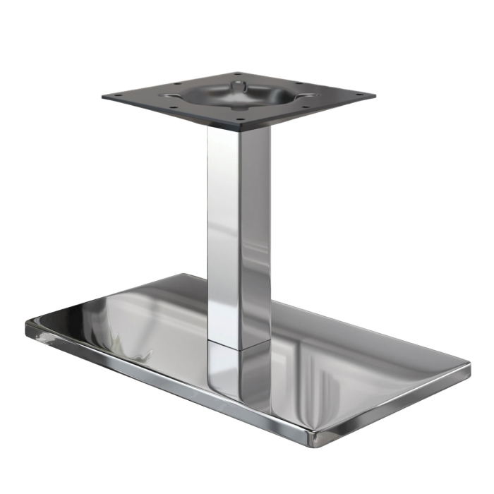 MADRID | Bistro Lounge Tischgestell | Edelstahl | Höhe: 36 cm | Säule: 6 x 6 cm | Fuß: 40 x 70 cm