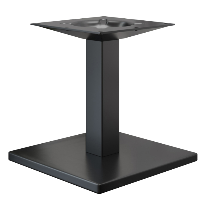 MADRID | Bistro Lounge Tischgestell | Schwarz | Höhe: 36 cm | Säule: 6 x 6 cm | Fuß: 50 x 50 cm