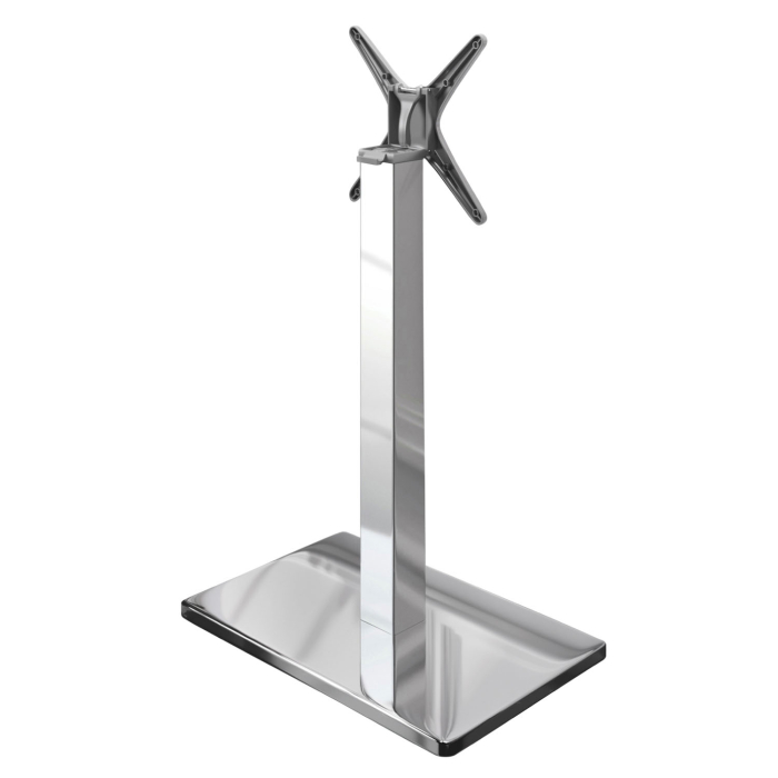 MADRID | Estructura de mesa de bar | Acero inoxidable | Altura: 105 cm | Columna: 8 x 8 cm | Base: 40 x 70 cm | Plegable