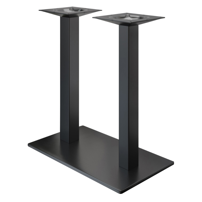MADRID | Tavolo doppio da bistrot | Nero | Altezza: 104 cm | Colonna: 6 x 6 cm | Base: 40 x 70 cm
