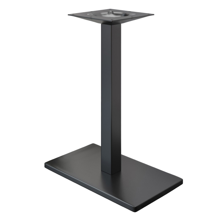MADRID | Bistro Stehtischgestell | Schwarz | Höhe: 105 cm | Säule: 6 x 6 cm | Fuß: 40 x 70 cm