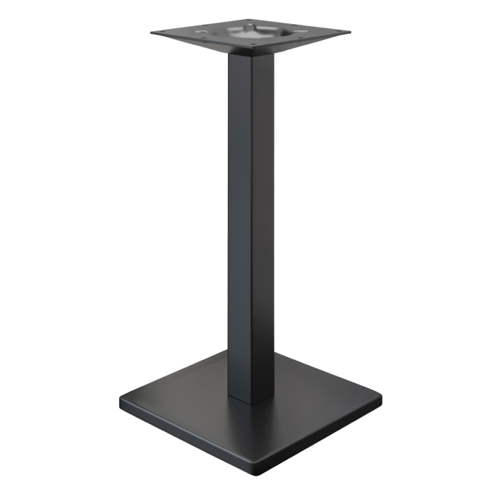 MADRID | Bistro Stehtischgestell | Schwarz | Höhe: 105 cm | Säule: 6 x 6 cm | Fuß: 50 x 50 cm