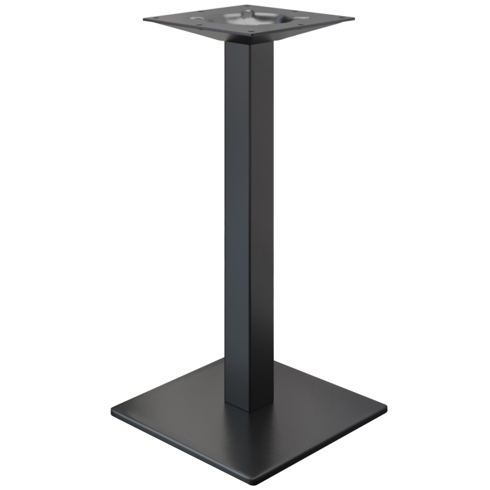 MADRID | Bistro Stehtischgestell | Schwarz | Höhe: 104 cm | Säule: 8 x 8 cm | Bodenplatte: 50 x 50 cm