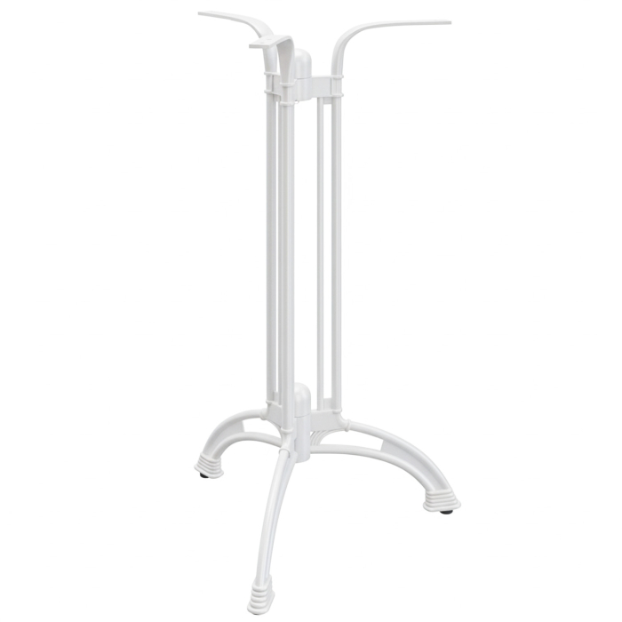 MALAGA | Bistro Stehtischgestell | Weiß | 3 Fuß: Ø 60 cm | Höhe: 115 cm | Guss Optik