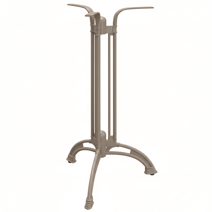MALAGA | Bistro-pöydän Jalka | Taupe | 3 jalkaa: Ø 60 cm | Pylväs 108 cm | Valettu optiikka