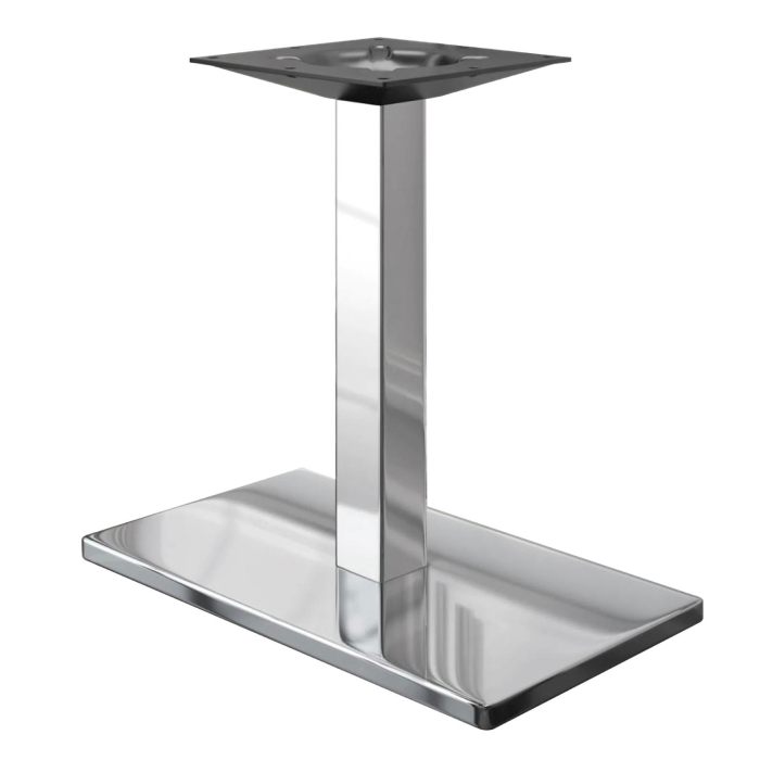 MADRID | Struttura per tavolo da bistrot | Acciaio inox | Altezza: 72 cm | Colonna: 6 x 6 cm | Base: 40 x 70 cm