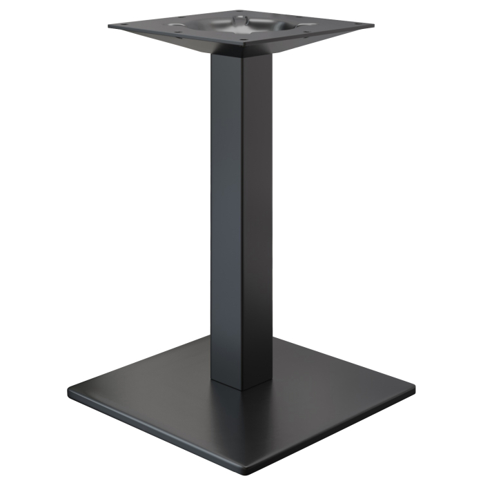 MADRID | Estructura de mesa de bistró | Negro | Altura: 71 cm | Columna: 8 x 8 cm | Base: 40 x 40 cm