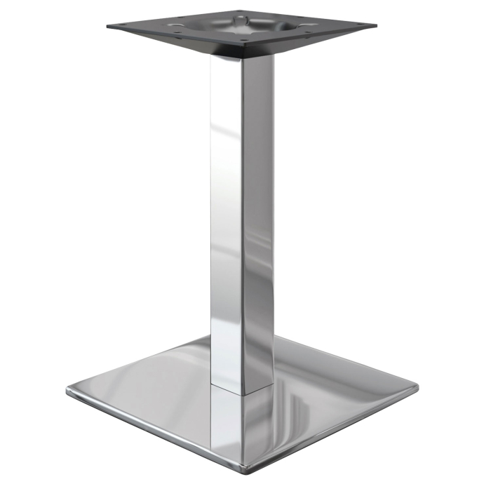 MADRID | Bistro bordstel | Rustfrit stål | Højde: 71 cm | Søjle: 6 x 6 cm | Fodplade: 40 x 40 cm