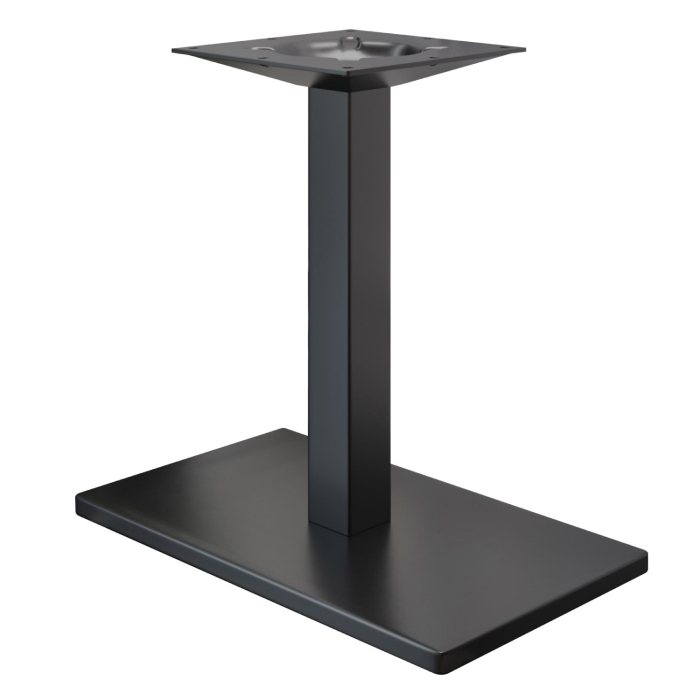 MADRID | Bistro Tischgestell | Schwarz | Höhe: 72 cm | Säule: 6 x 6 cm | Fuß: 40 x 70 cm