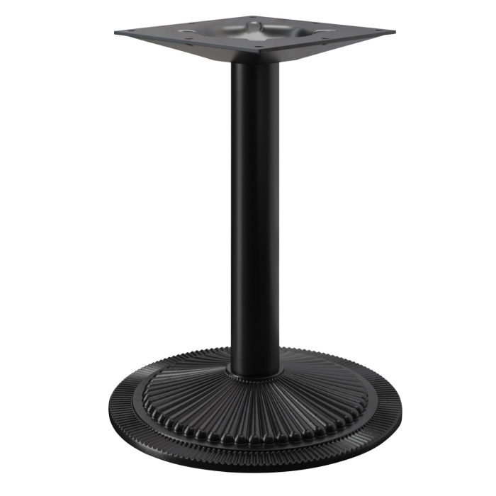 MAXIM | Bistrobordstel | Sort | Fod: Ø 45 cm | Søjle: 7,6 x 76 cm